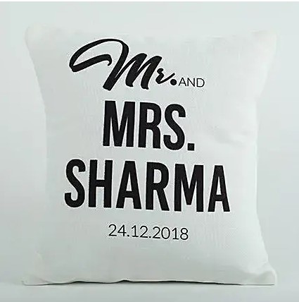 Mr N Mrs Personalized Cushion 